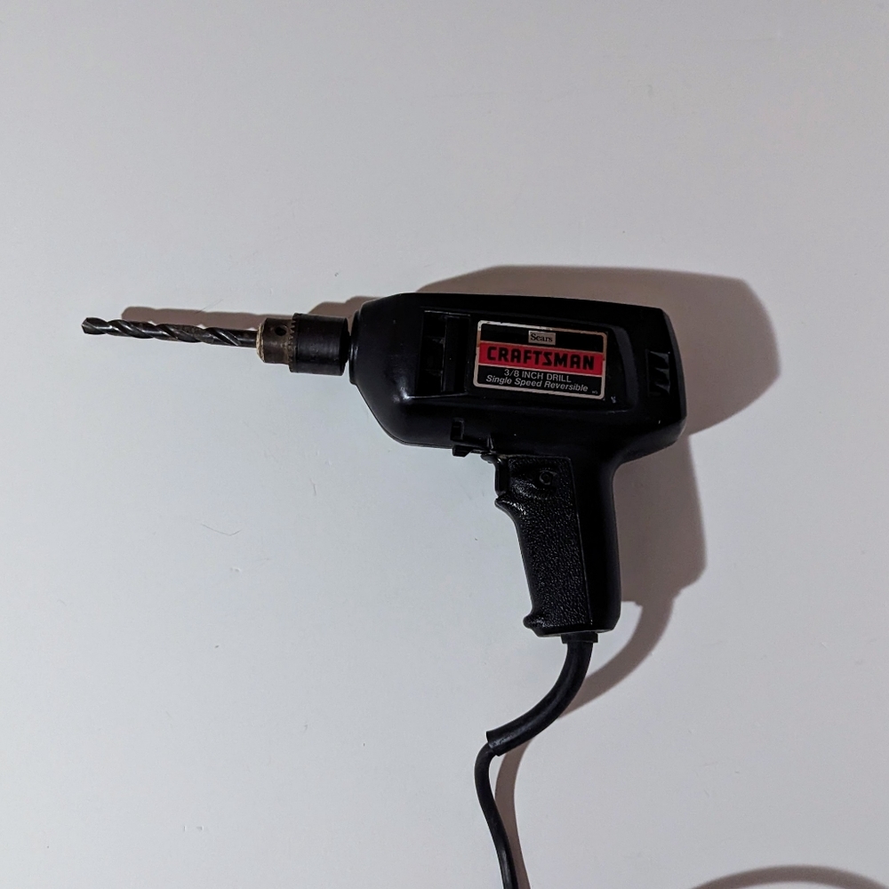 Vintage Sears Craftsman 3/8 inch electric Drill model 315.11441 Reversible Works